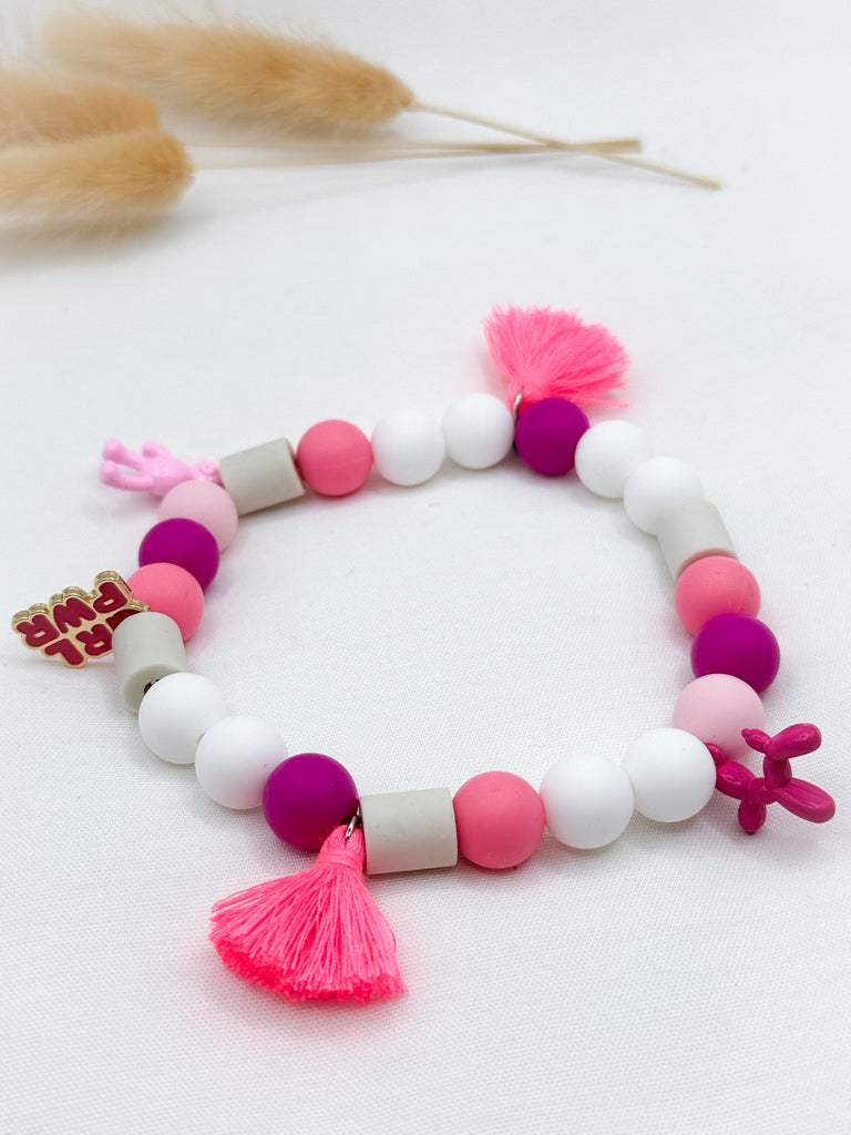 Zeckenhalsband Pink/Rosa EM-Keramik Perlen