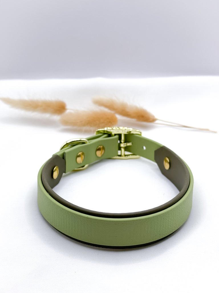 Biothane Halsband Classic Olive/ Guacamole Gr. M